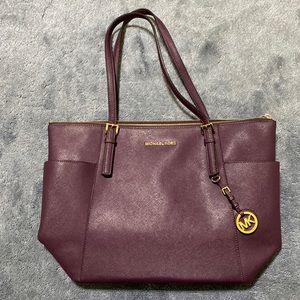 Michael Michael Kors Jet Set Tote Large - Purple